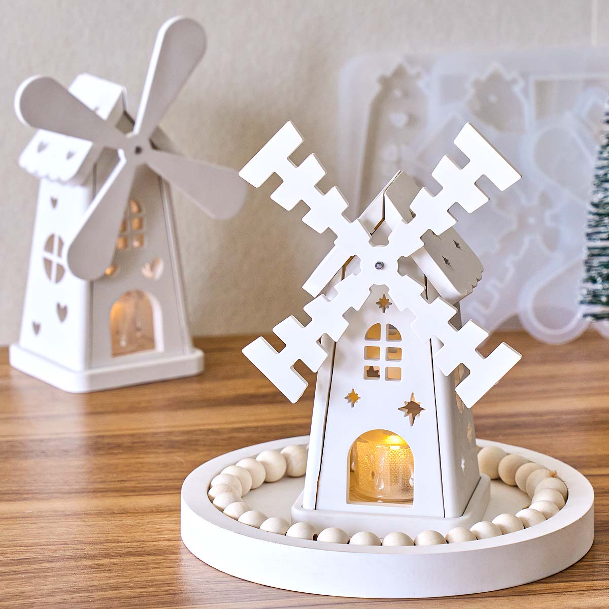 Candle Quotes - Moulin à vent rotatif créatif, bougeoir,