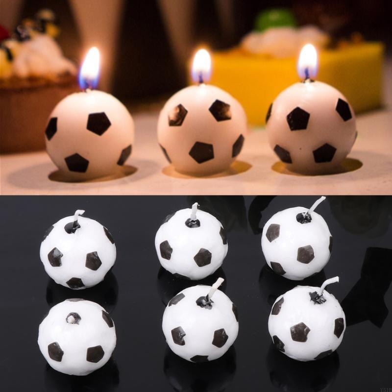 Y51B 6PCS / Set Soccer Ball Fo - Candle Quotes avis et prix